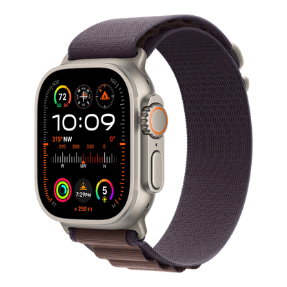 Apple Watch Ultra 2 GPS + Cellular, 49mm Titanium Case with Indigo Alpine Loop - Large - alAsil