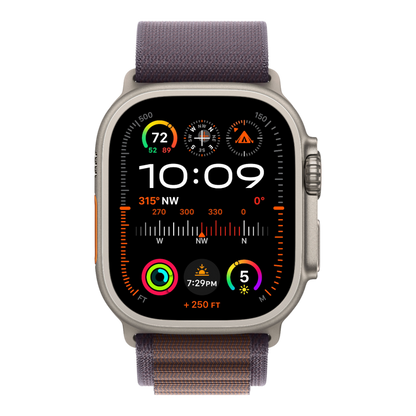 Apple Watch Ultra 2 GPS + Cellular, 49mm Titanium Case with Indigo Alpine Loop - Large - alAsil