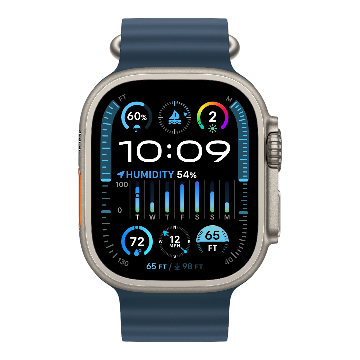 Apple Watch Ultra 2 GPS + Cellular, 49mm Titanium Case with Blue Ocean Band - alAsil Apple Watch Ultra 2 GPS + Cellular, 49mm Titanium Case with Blue Ocean Band 45676e-4.myshopify.com Apple Apple Watch Ultra 2 GPS + Cellular, 49mm Titanium Case with Blue Ocean Band 45676e-4.myshopify.com Apple