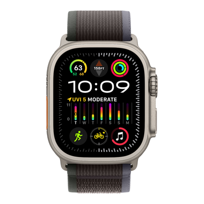 Apple Watch Ultra 2 GPS + Cellular, 49mm Titanium Case with Blue/Black Trail Loop - M/L - alAsil