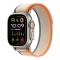 ساعة أبل ألترا 2 GPS + خلوية، هيكل من التيتانيوم 49 مم مع سوار تريل لوب برتقالي/بيج - صغير/متوسط