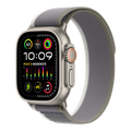 ساعة أبل ألترا 2 GPS + خلوية، هيكل من التيتانيوم 49 مم مع حلقة تريل خضراء/رمادية - صغير/متوسط