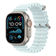 Apple Watch Ultra 2 GPS + Cellular, 49mm Natural Titanium Case with Ice Blue Ocean Band