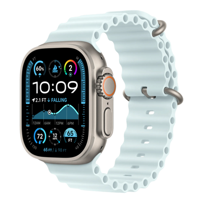 Apple Watch Ultra 2 GPS + Cellular, 49mm Natural Titanium Case with Ice Blue Ocean Band - alAsil Apple Watch Ultra 2 GPS + Cellular, 49mm Natural Titanium Case with Ice Blue Ocean Band 45676e-4.myshopify.com Apple Apple Watch Ultra 2 GPS + Cellular, 49mm Natural Titanium Case with Ice Blue Ocean Band 45676e-4.myshopify.com Apple