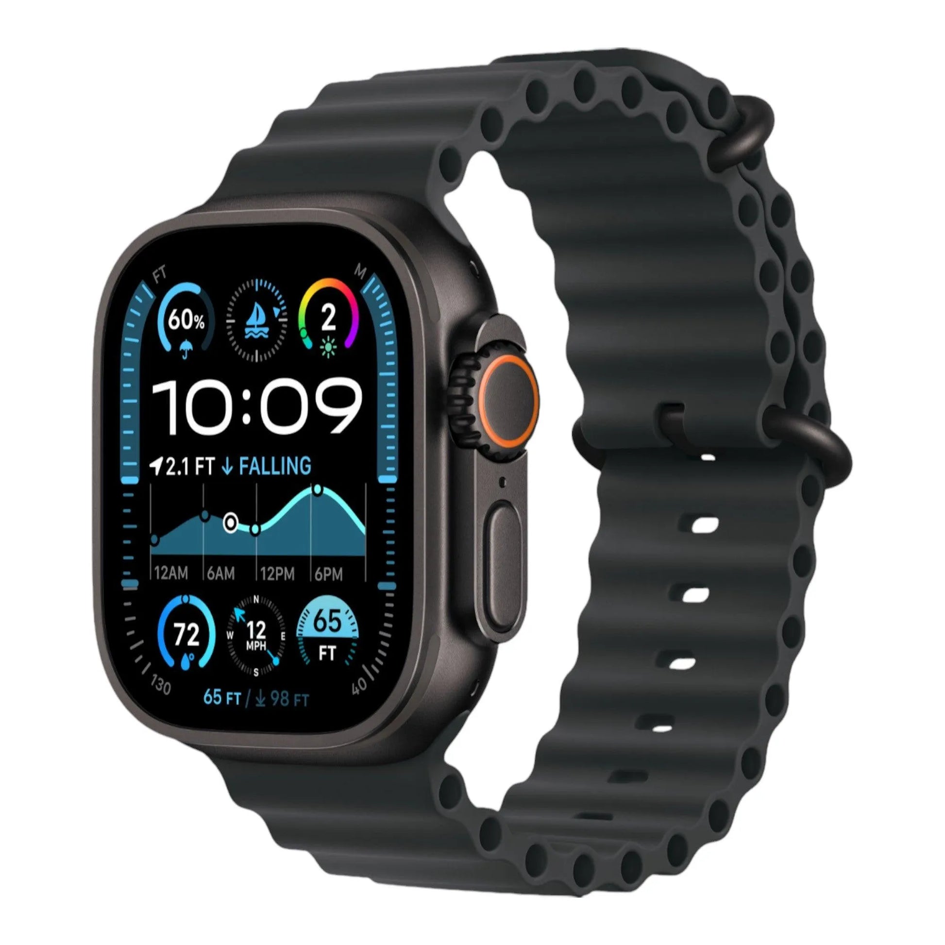 Apple Watch Ultra 2 GPS + Cellular, 49mm Black Titanium Case with Black Ocean Band - alAsil Apple Watch Ultra 2 GPS + Cellular, 49mm Black Titanium Case with Black Ocean Band 45676e-4.myshopify.com Apple Apple Watch Ultra 2 GPS + Cellular, 49mm Black Titanium Case with Black Ocean Band 45676e-4.myshopify.com Apple