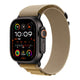 Apple Watch Ultra 2 GPS + Cellular, 49mm Black Titanium Case with Tan Alpine Loop - Medium