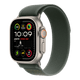 Apple Watch Ultra 2 GPS + Cellular, 49mm Natural Titanium Case with Green Trail Loop - M/L