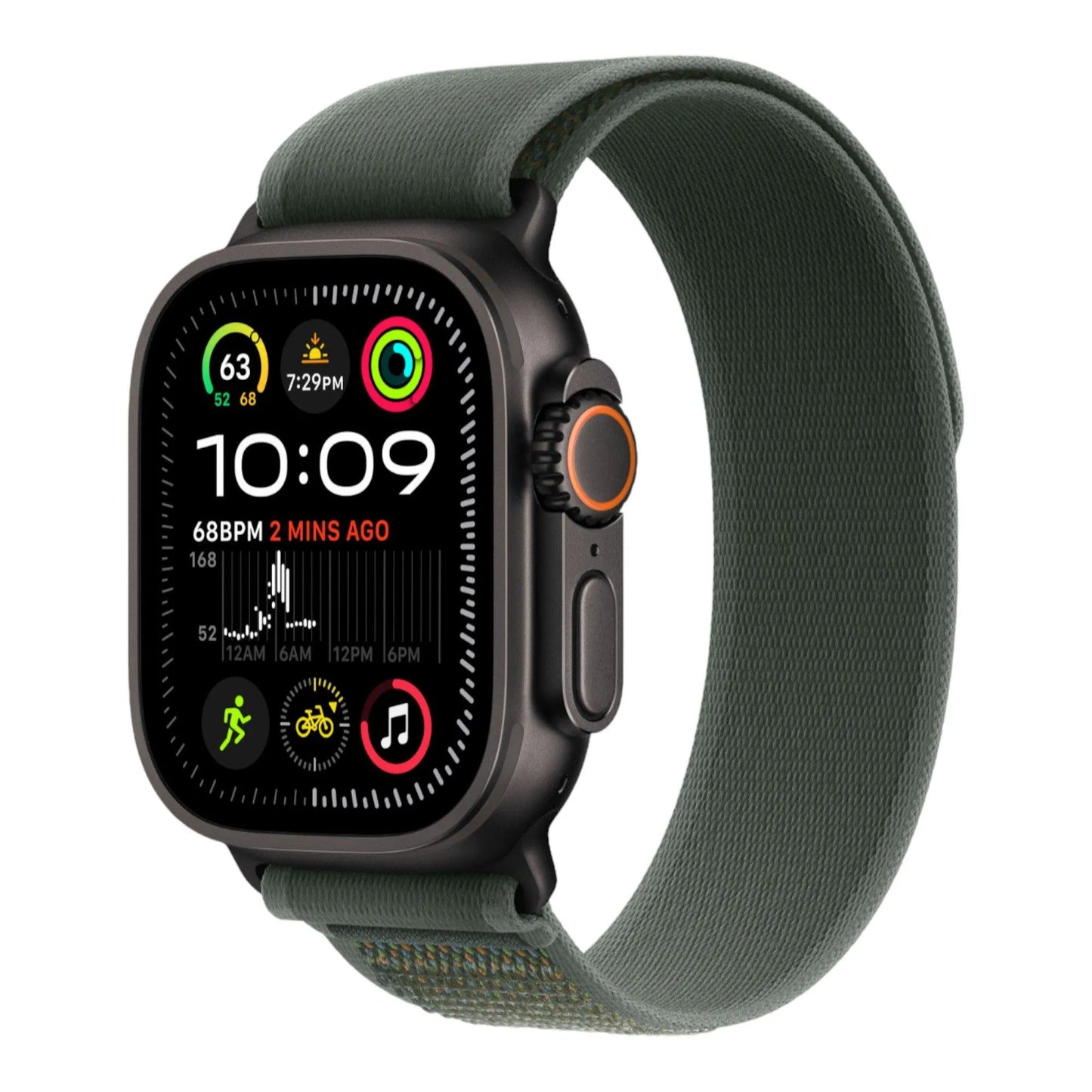 Apple Watch Ultra 2 GPS + Cellular, 49mm Black Titanium Case with Green Trail Loop - M/L - alAsil Apple Watch Ultra 2 GPS + Cellular, 49mm Black Titanium Case with Green Trail Loop - M/L 45676e-4.myshopify.com Apple Apple Watch Ultra 2 GPS + Cellular, 49mm Black Titanium Case with Green Trail Loop - M/L 45676e-4.myshopify.com Apple