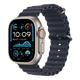 Apple Watch Ultra 2 GPS + Cellular, 49mm Natural Titanium Case with Navy Ocean Band