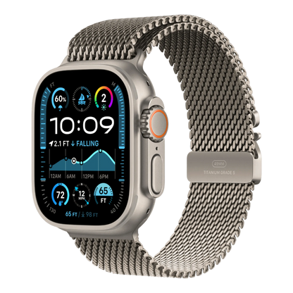 Apple Watch Ultra 2 GPS + Cellular, 49mm Natural Titanium Case with Natural Titanium Milanese Loop - Medium - alAsil Apple Watch Ultra 2 GPS + Cellular, 49mm Natural Titanium Case with Natural Titanium Milanese Loop - Medium 45676e-4.myshopify.com Apple Apple Watch Ultra 2 GPS + Cellular, 49mm Natural Titanium Case with Natural Titanium Milanese Loop - Medium 45676e-4.myshopify.com Apple