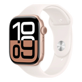 Apple Watch Series 10 GPS, 46mm Rose Gold Aluminum Case with Light Blush Sport Band - S/M