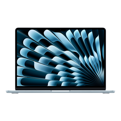 MacBook Air 13.6-inch (2025) – M4 Chip, 10‑Core CPU & 8‑Core GPU, 16GB RAM, 256GB SSD – Model MC6T4 (Sky Blue, English Keyboard)