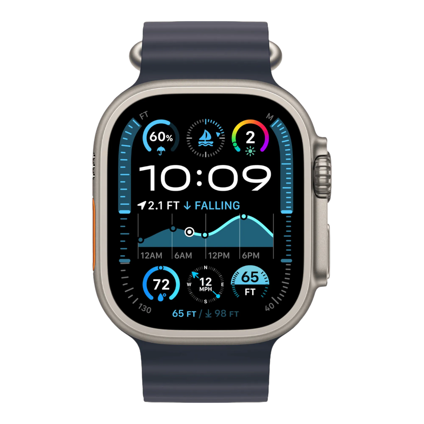 Apple Watch Ultra 2 GPS + Cellular, 49mm Natural Titanium Case with Navy Ocean Band - alAsil Apple Watch Ultra 2 GPS + Cellular, 49mm Natural Titanium Case with Navy Ocean Band 45676e-4.myshopify.com Apple Apple Watch Ultra 2 GPS + Cellular, 49mm Natural Titanium Case with Navy Ocean Band 45676e-4.myshopify.com Apple