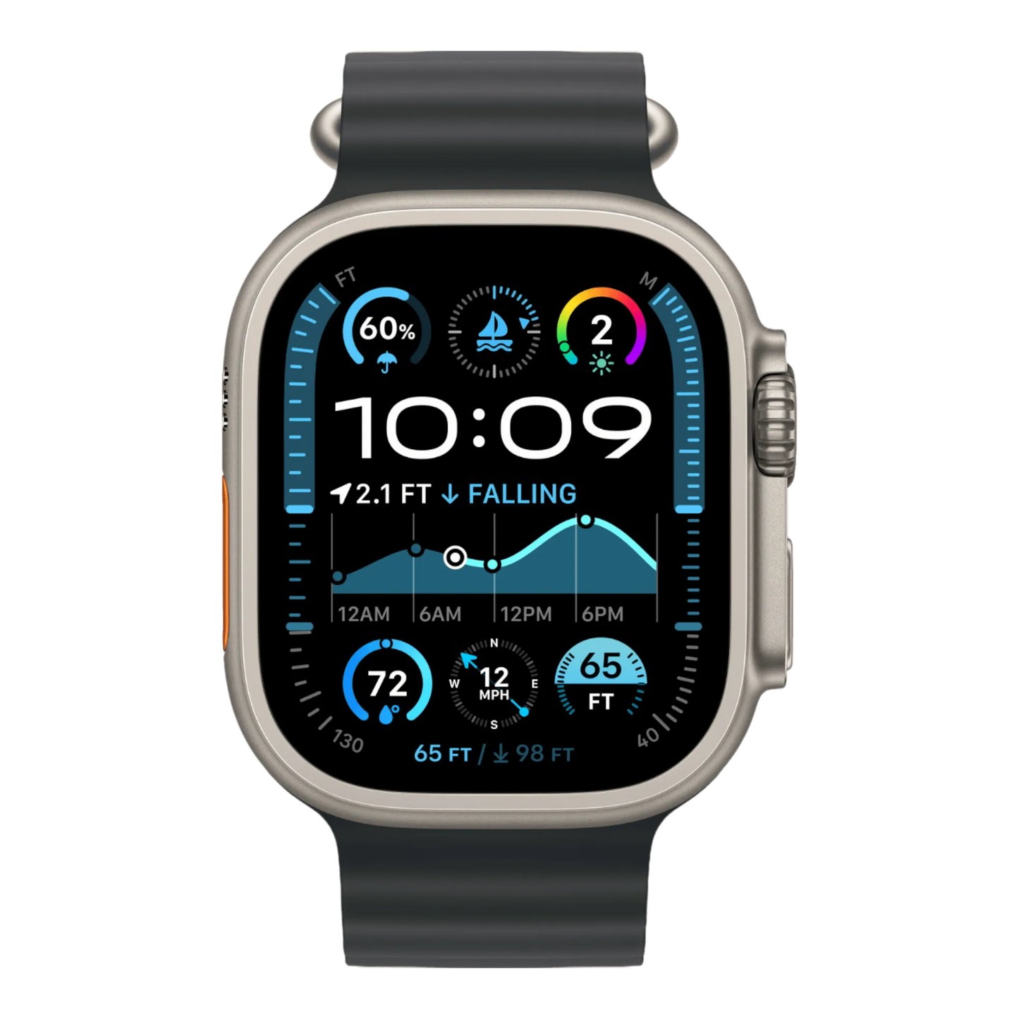 Apple Watch Ultra 2 GPS + Cellular, 49mm Natural Titanium Case with Black Ocean Band - alAsil Apple Watch Ultra 2 GPS + Cellular, 49mm Natural Titanium Case with Black Ocean Band 45676e-4.myshopify.com Apple Apple Watch Ultra 2 GPS + Cellular, 49mm Natural Titanium Case with Black Ocean Band 45676e-4.myshopify.com Apple