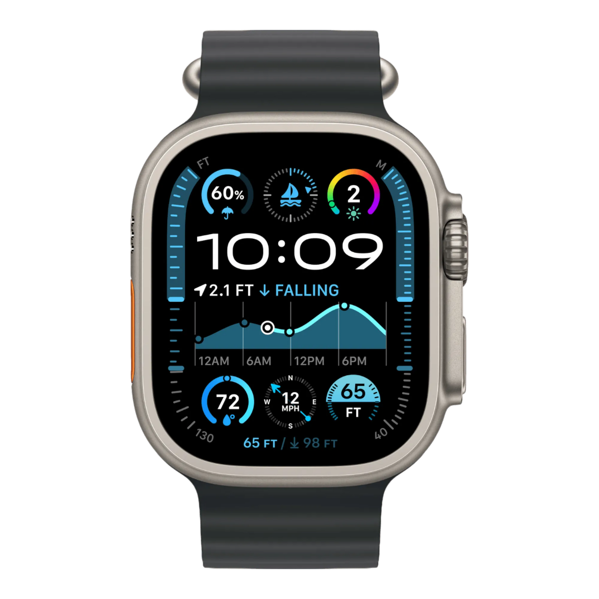 Apple Watch Ultra 2 GPS + Cellular, 49mm Natural Titanium Case with Black Ocean Band - alAsil Apple Watch Ultra 2 GPS + Cellular, 49mm Natural Titanium Case with Black Ocean Band 45676e-4.myshopify.com Apple Apple Watch Ultra 2 GPS + Cellular, 49mm Natural Titanium Case with Black Ocean Band 45676e-4.myshopify.com Apple