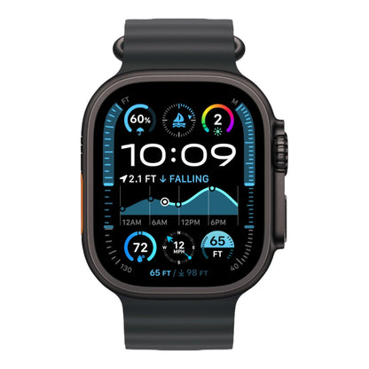 Apple Watch Ultra 2 GPS + Cellular, 49mm Black Titanium Case with Black Ocean Band - alAsil