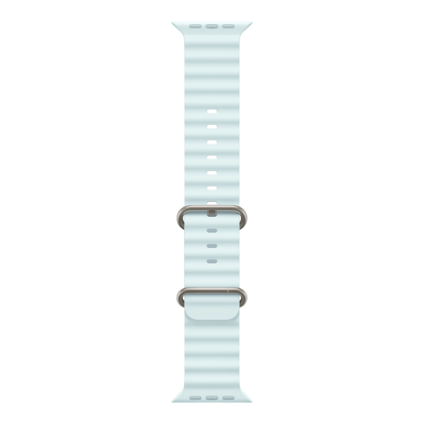 Apple Watch Ultra 2 GPS + Cellular, 49mm Natural Titanium Case with Ice Blue Ocean Band - alAsil