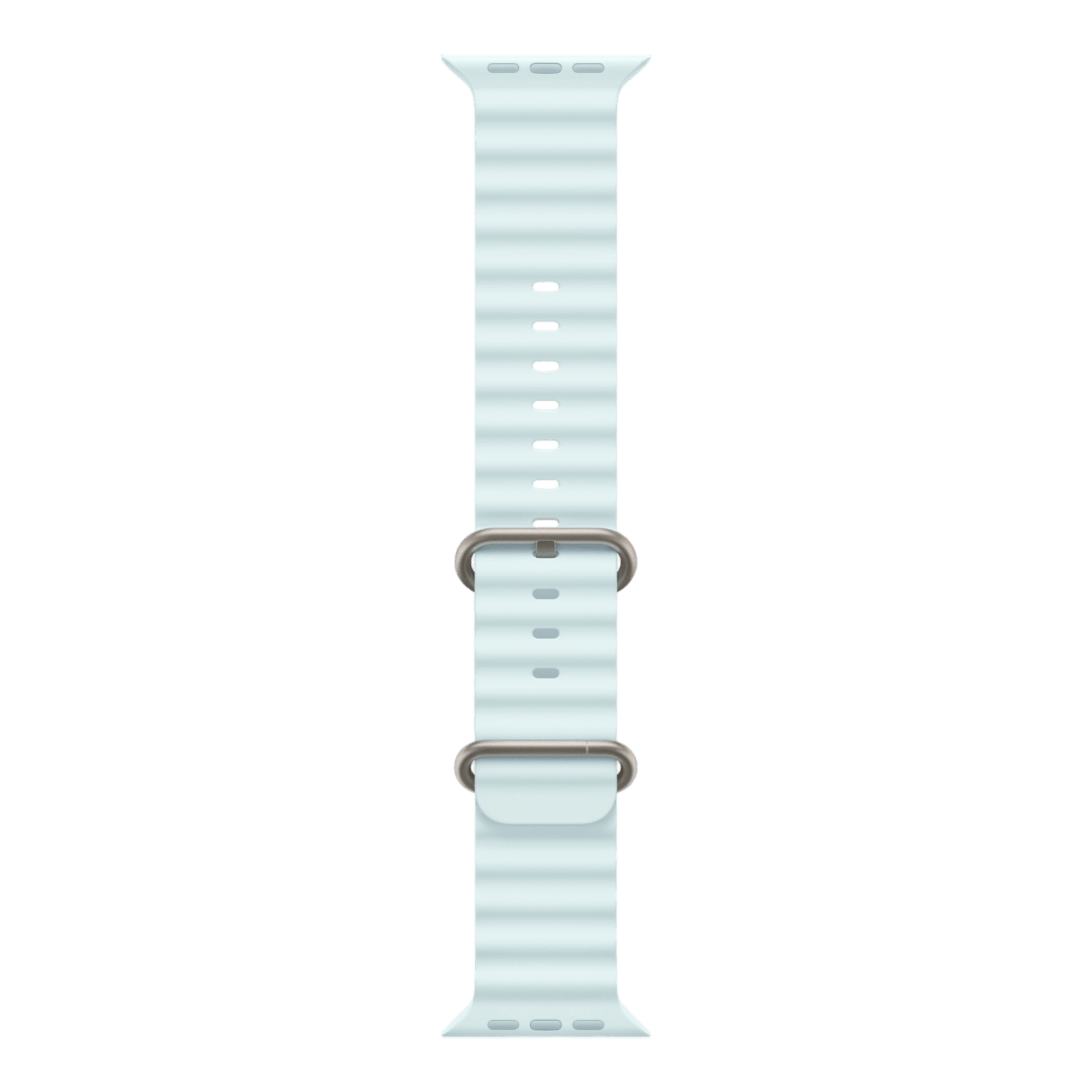 Apple Watch Ultra 2 GPS + Cellular, 49mm Natural Titanium Case with Ice Blue Ocean Band - alAsil