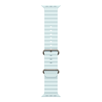 Apple Watch Ultra 2 GPS + Cellular, 49mm Natural Titanium Case with Ice Blue Ocean Band - alAsil
