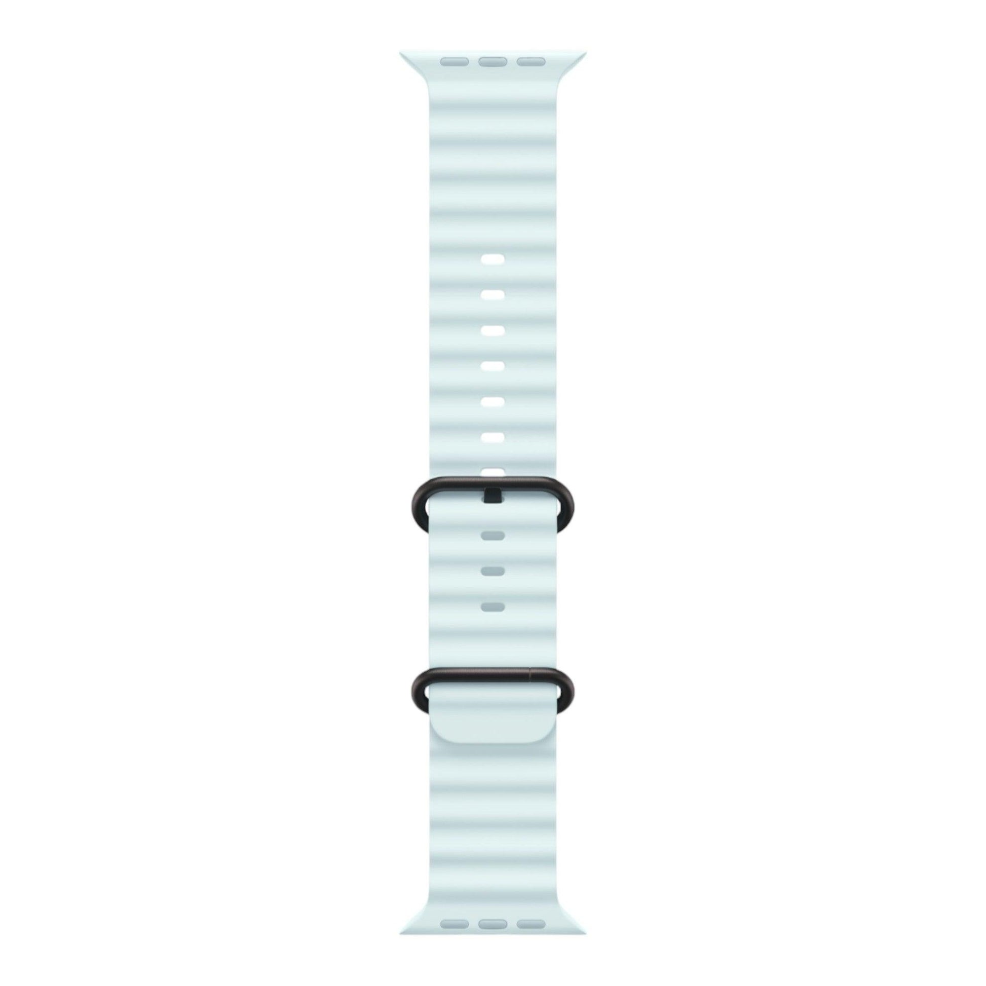 Apple Watch Ultra 2 GPS + Cellular, 49mm Black Titanium Case with Ice Blue Ocean Band - alAsil
