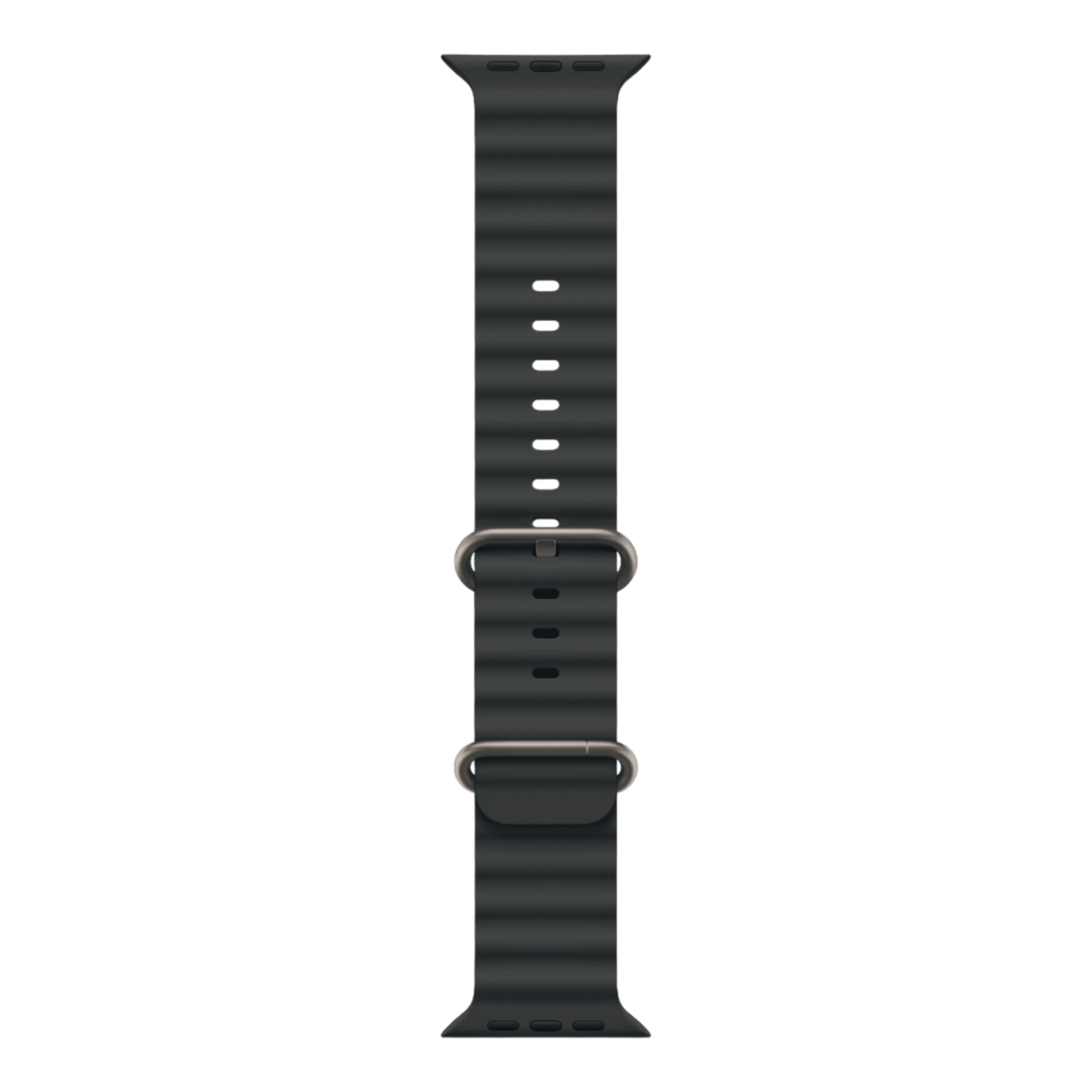Apple Watch Ultra 2 GPS + Cellular, 49mm Natural Titanium Case with Black Ocean Band - alAsil