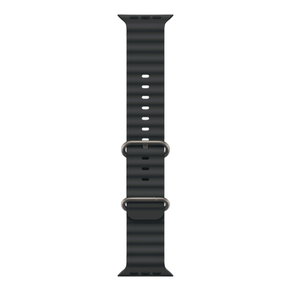 Apple Watch Ultra 2 GPS + Cellular, 49mm Natural Titanium Case with Black Ocean Band - alAsil