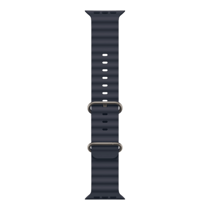 Apple Watch Ultra 2 GPS + Cellular, 49mm Natural Titanium Case with Navy Ocean Band - alAsil