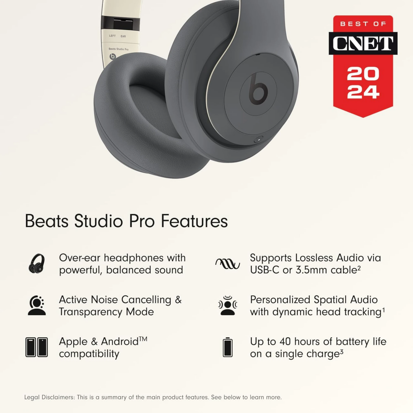 Beats Studio Pro Wireless Headphones —  Sand Gray