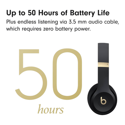 Beats Solo 4 - On-Ear Wireless Headphones – Black & Gold - alAsil
