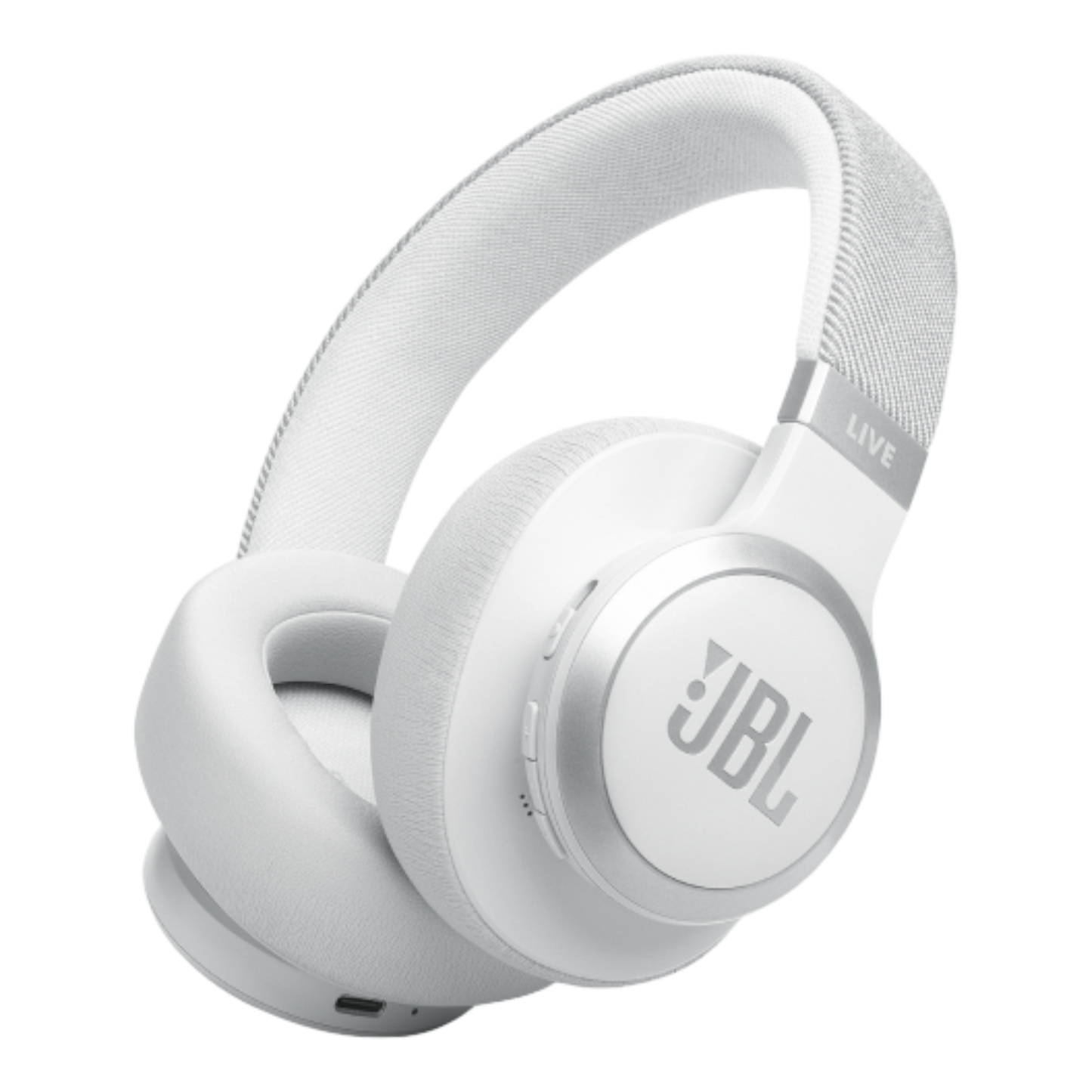 JBL Live 770NC Noise Cancelling Wireless Over-Ear Headphones White - alAsil