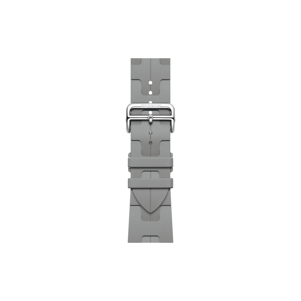Apple Watch Hermès Series 10 GPS + Cellular, 46mm Silver Titanium Case with Gris Kilim Single Tour, Onesize