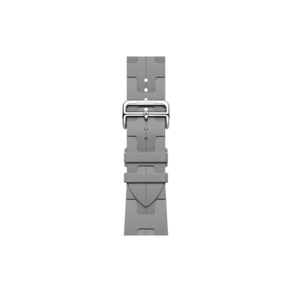 Apple Watch Hermès Series 10 GPS + Cellular, 46mm Silver Titanium Case with Gris Kilim Single Tour, Onesize