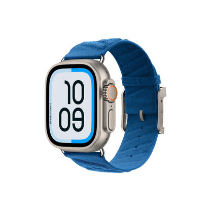 Apple Watch Hermès Ultra 2 GPS + Cellular, 49mm Natural Titanium Case with Bleu Hydra En Mer