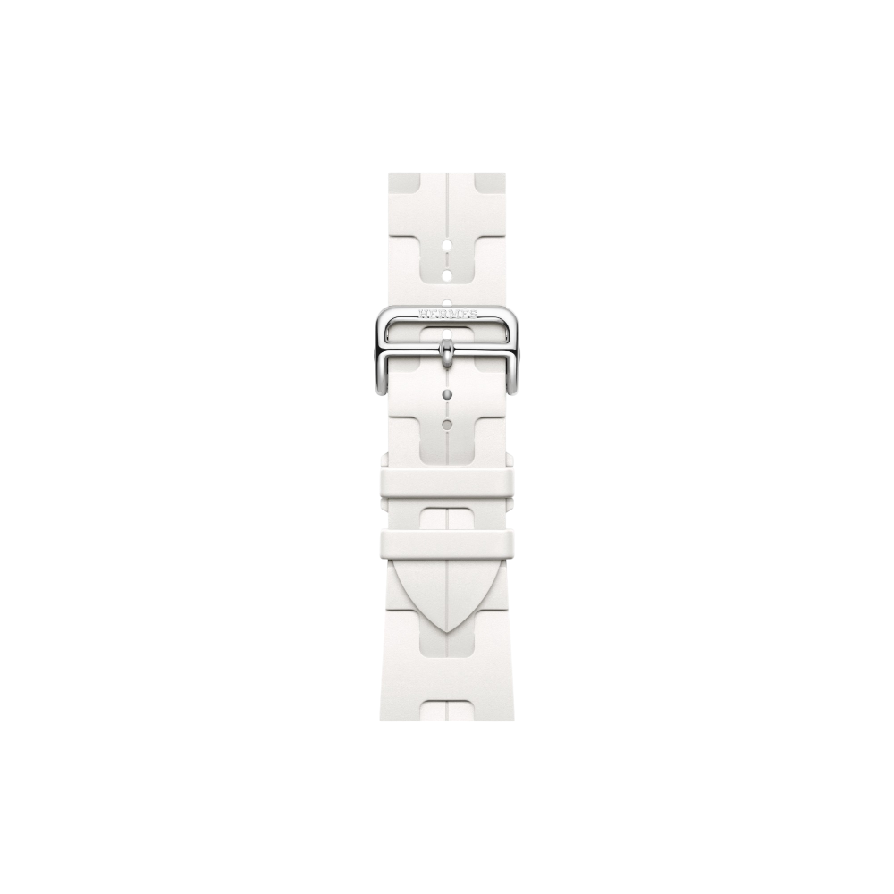 Apple Watch Hermès Series 10 GPS + Cellular, 46mm Silver Titanium Case with Blanc Kilim Single Tour, Onesize