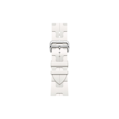 Apple Watch Hermès Series 10 GPS + Cellular, 46mm Silver Titanium Case with Blanc Kilim Single Tour, Onesize