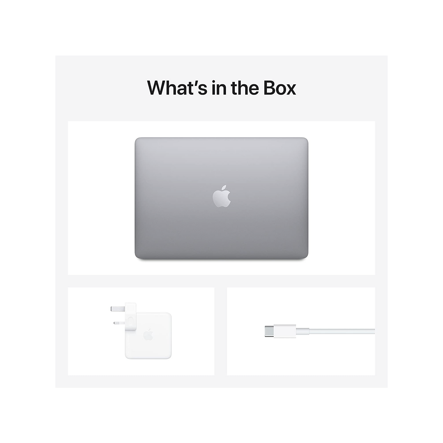 MacBook Air 13-inch (2020) – M1 Chip, 8‑Core CPU & 8‑Core GPU, 8GB RAM, 512GB SSD – Model MGN73 (Space Grey, English Keyboard) - alAsil