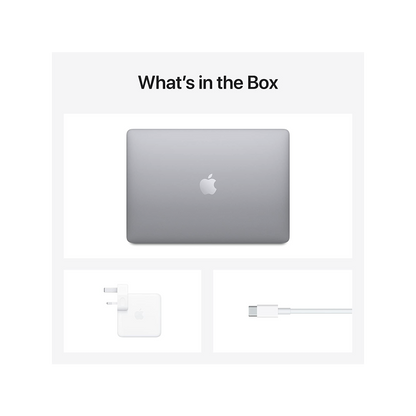 MacBook Air 13-inch (2020) – M1 Chip, 8‑Core CPU & 8‑Core GPU, 8GB RAM, 512GB SSD – Model MGN73 (Space Grey, English Keyboard) - alAsil