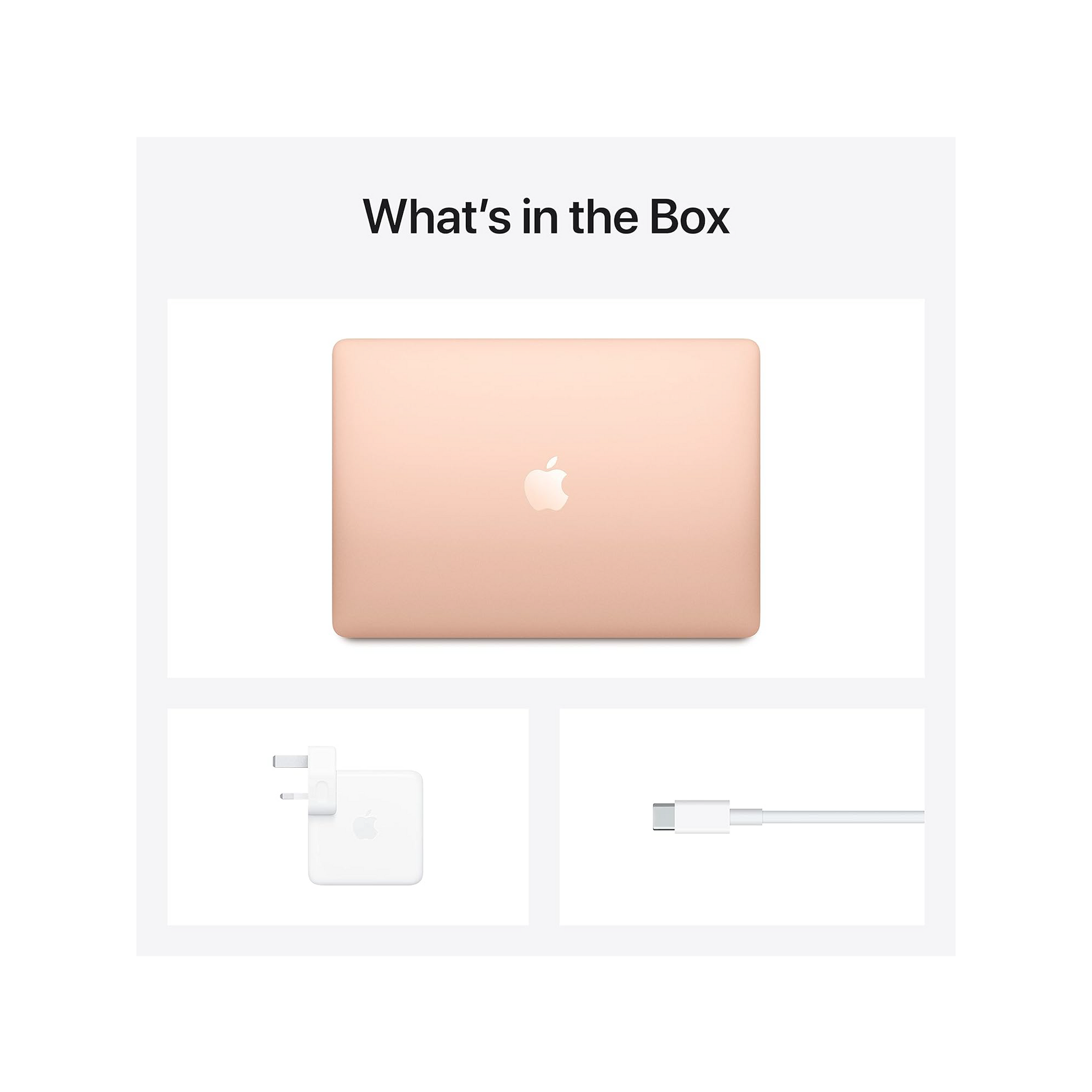 MacBook Air 13-inch (2020) – M1 Chip, 8‑Core CPU & 8‑Core GPU, 8GB RAM, 512GB SSD – Model MGNE3 (Gold, English Keyboard) - alAsil