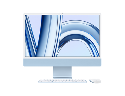 Customized iMac (All In One) 24-inch (2021) – M1 Chip, 8‑Core CPU & 8‑Core GPU, 16GB Unified Memory, 1TB SSD – Model MJVN3 (Blue) - alAsil