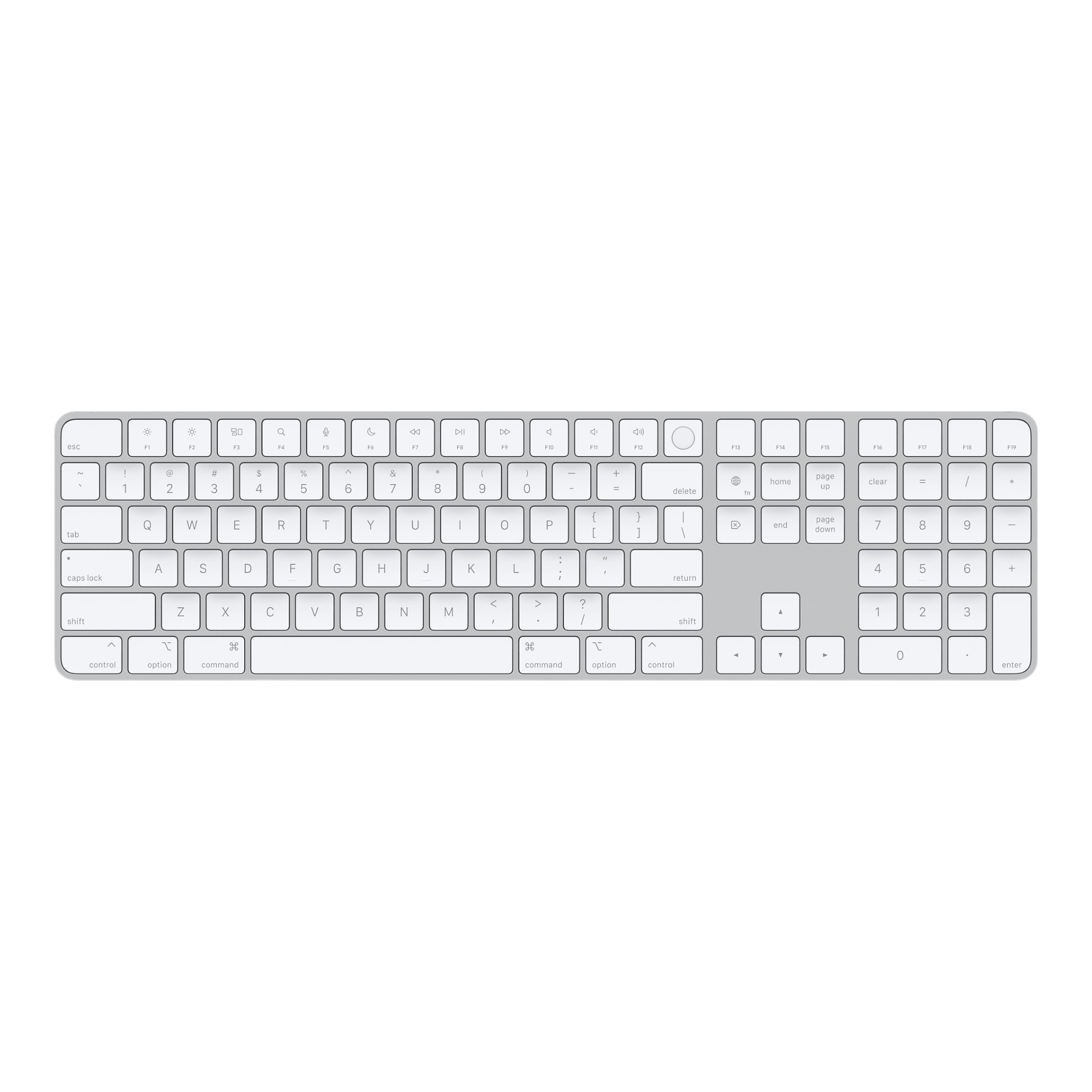 Magic Keyboard with Touch ID and Numeric Keypad for Mac models with Apple silicon - US English - White Keys - alAsil