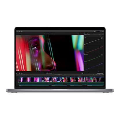 MacBook Pro 14-inch (2021) – M1 Pro Chip, 8‑Core CPU & 14‑Core GPU, 16GB RAM, 512GB SSD – Model MKGP3 (Space Gray, English Keyboard) - alAsil