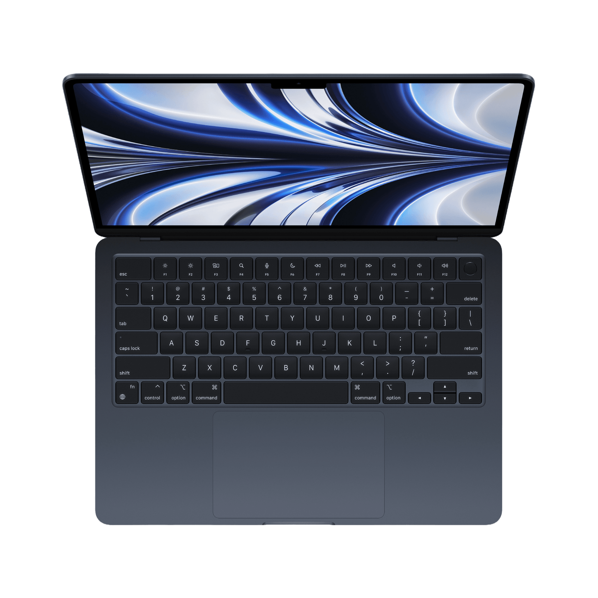 MacBook Air 13.6-inch (2022) – M2 Chip, 8‑Core CPU & 10‑Core GPU, 8GB RAM, 512GB SSD – Model MLY43 (Midnight, English Keyboard) - alAsil