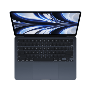 MacBook Air 13.6-inch (2022) – M2 Chip, 8‑Core CPU & 10‑Core GPU, 8GB RAM, 512GB SSD – Model MLY43 (Midnight, English Keyboard) - alAsil