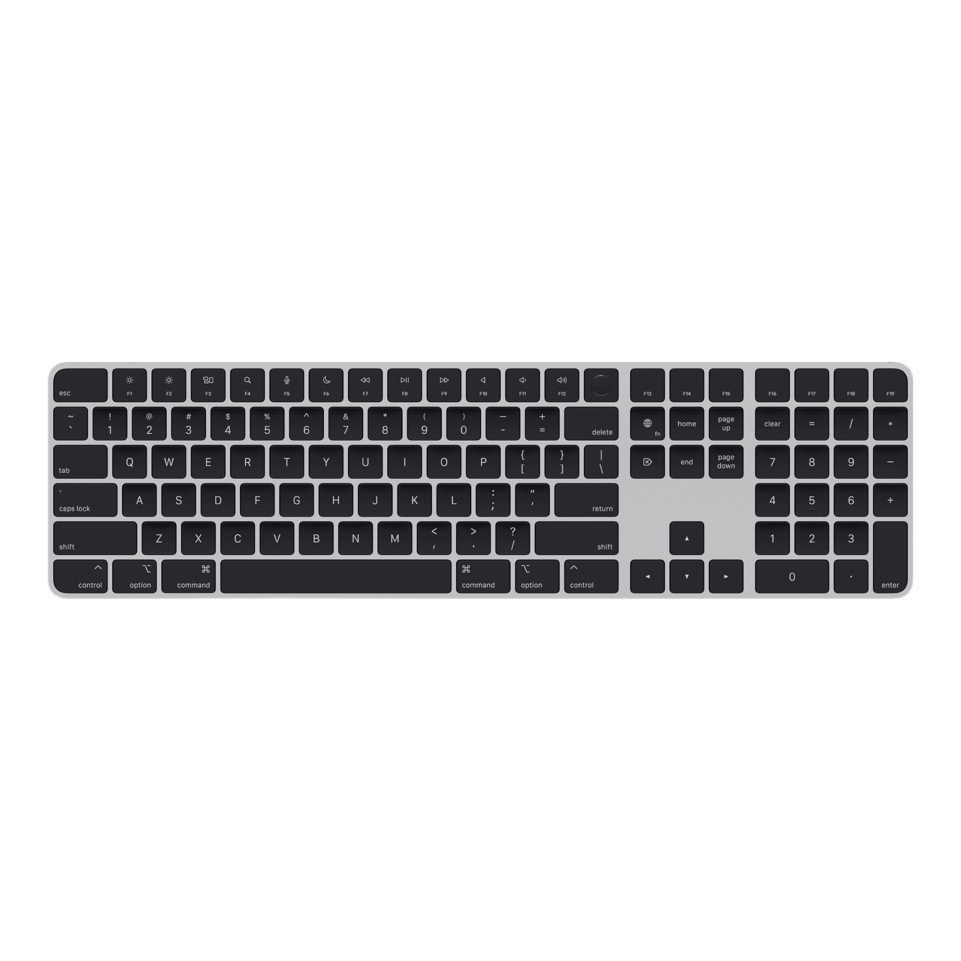 Magic Keyboard with Touch ID and Numeric Keypad for Mac models with Apple silicon - US English - Black Keys - alAsil