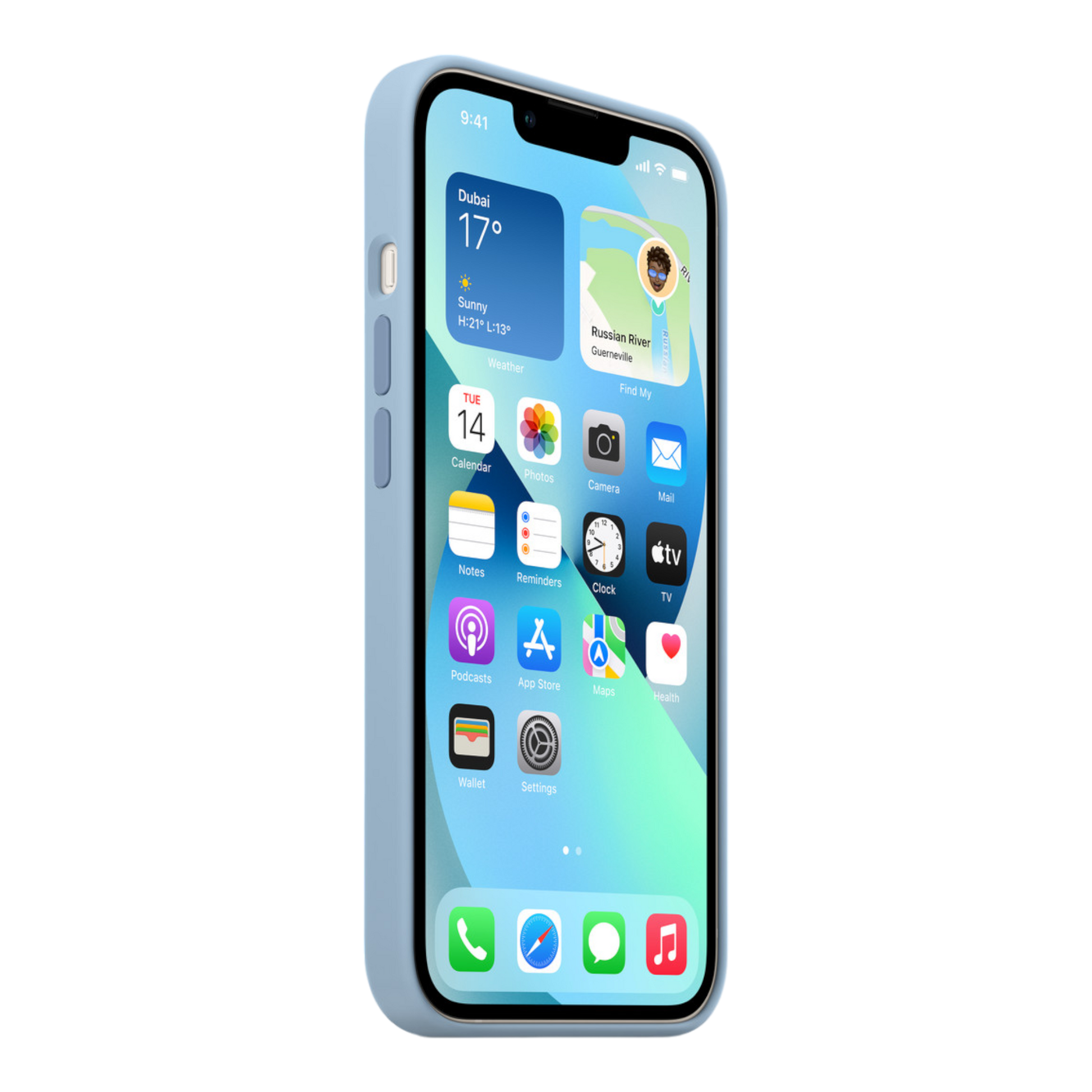 iPhone 13 Silicone Case with MagSafe - Blue Fog - alAsil