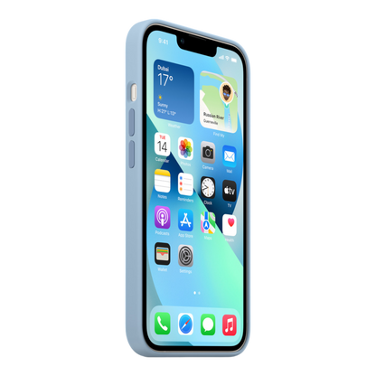 iPhone 13 Silicone Case with MagSafe - Blue Fog - alAsil