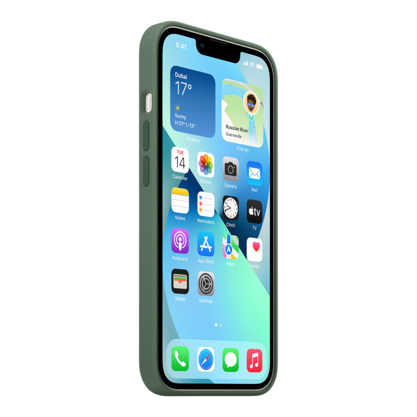 iPhone 13 Silicone Case with MagSafe - Eucalyptus - alAsil