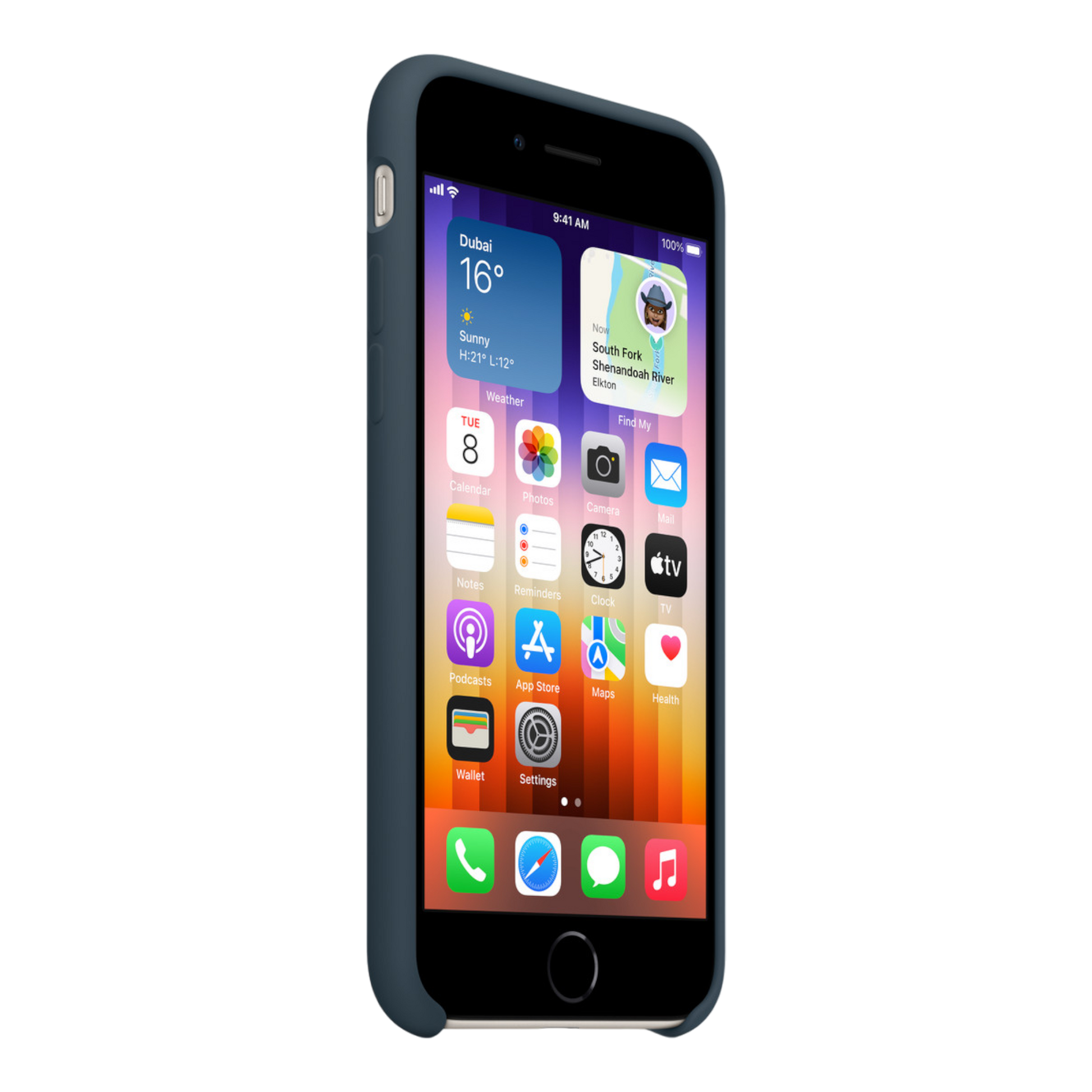 iPhone SE Silicone Case - Abyss Blue - alAsil