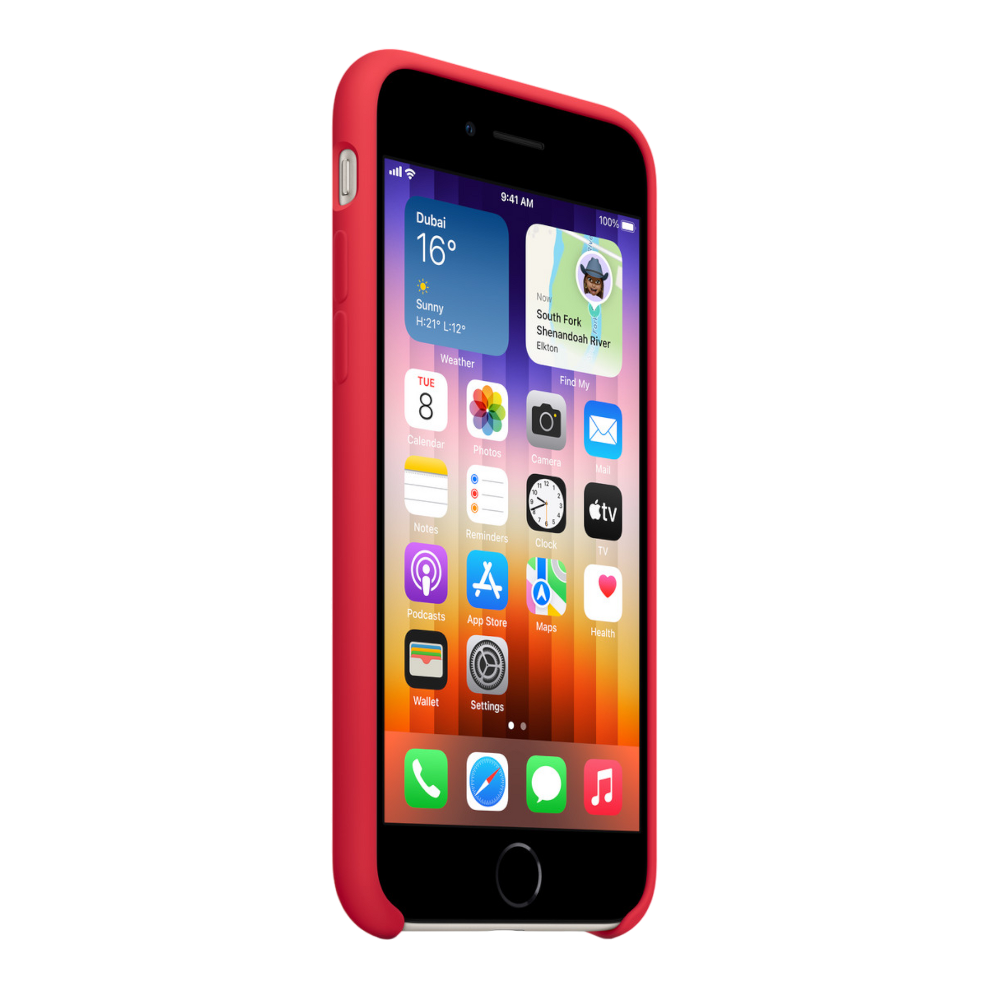 iPhone SE Silicone Case - (PRODUCT) RED - alAsil