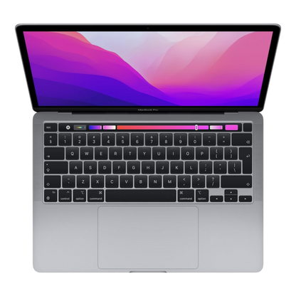 Customized MacBook Pro 13-inch (2022) – M2 Chip, 8‑Core CPU & 10‑Core GPU, 24GB RAM, 1TB SSD – Model MNEX3 (Silver, English Keyboard) - alAsil